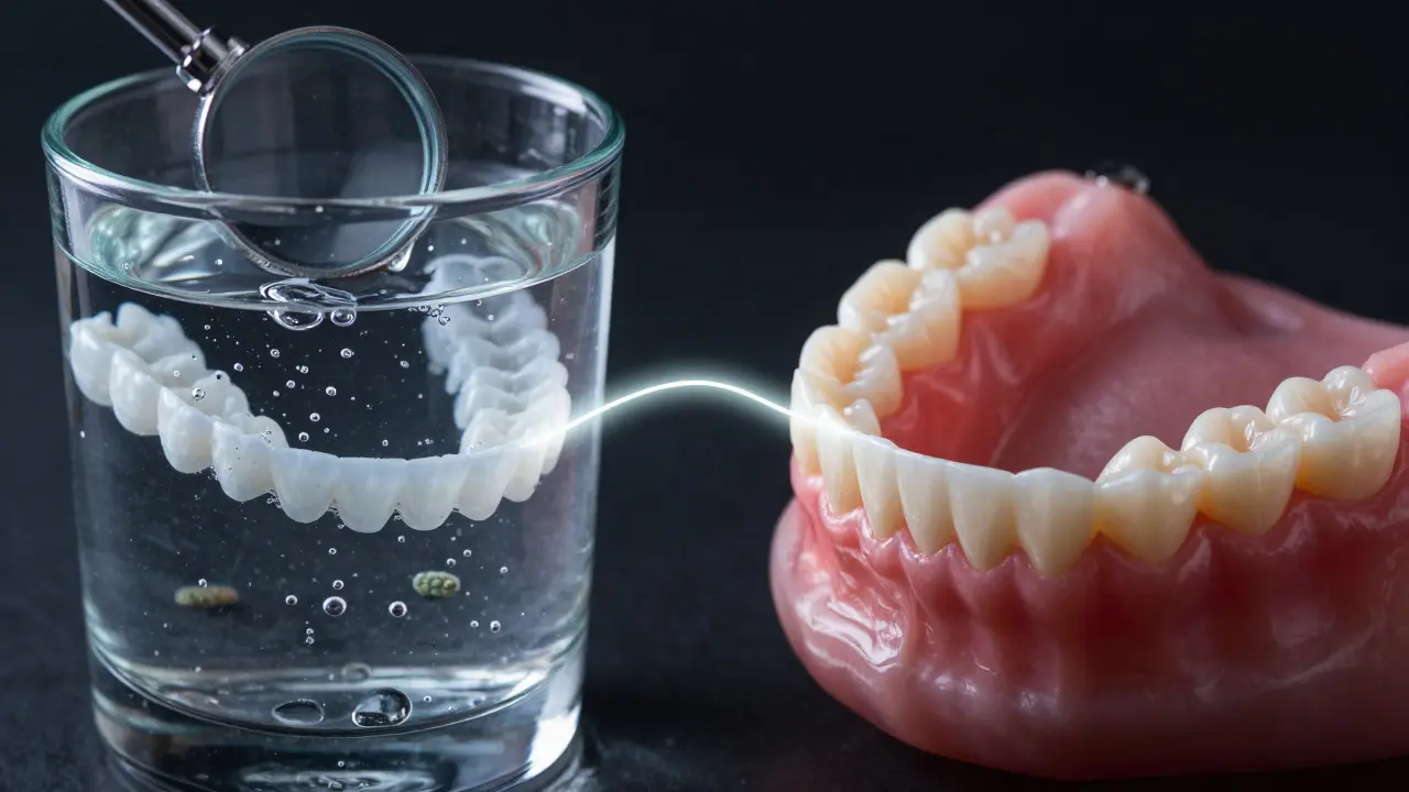 Dvě strany obrázku: špatně udržované a správně udržované nasazovací zuby.