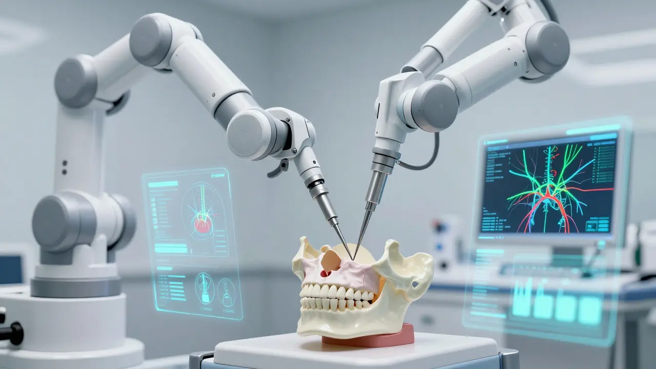 Robotická asistence při přesné operaci čelistní kosti
